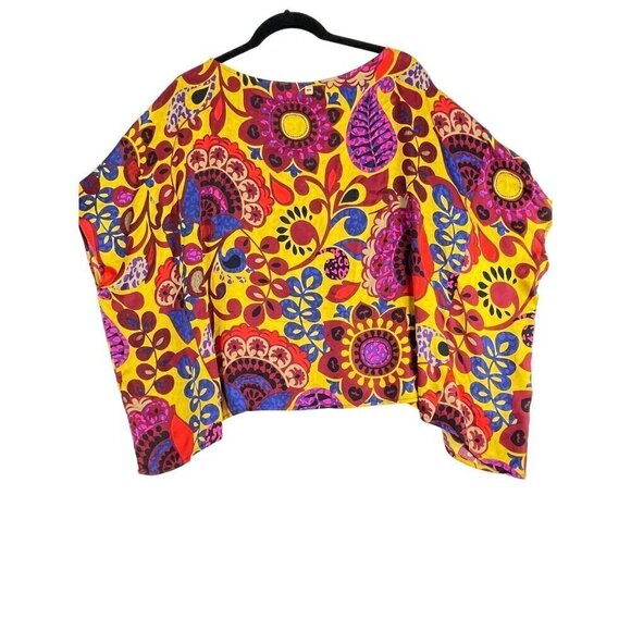 Manila Grace womens boxy top size 42 amazing vivid colors - Picture 3 of 5
